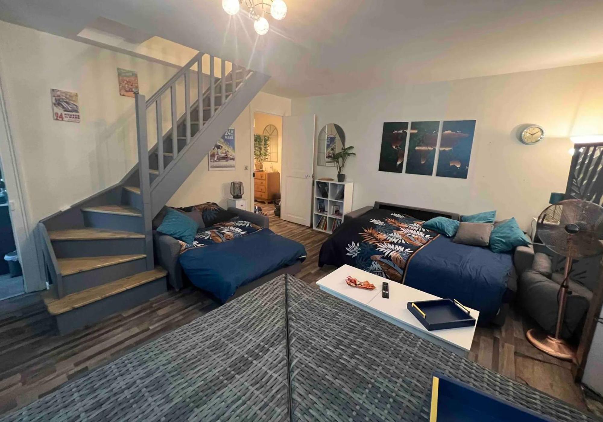 Duplex Au 2Eme Et De Notre Maison -Acces Au Jardin-Smart Tv-Streaming-Wifi Le Mans Eksteriør billede